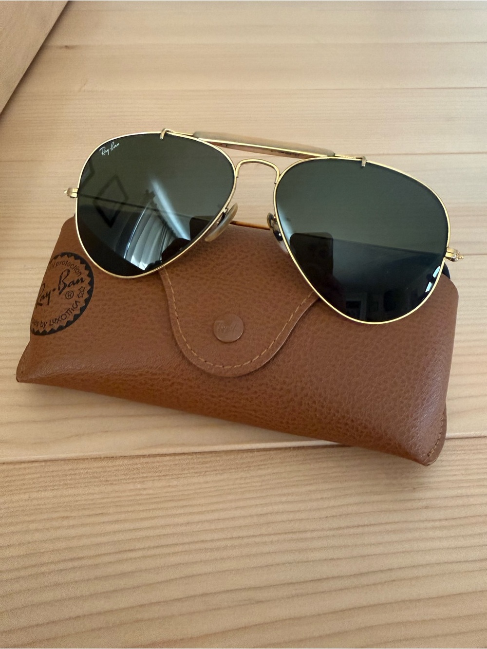 Vintage B&L Ray-Ban Outdoorsman 58-14 Aviator Sunglasses USA Cable Temple